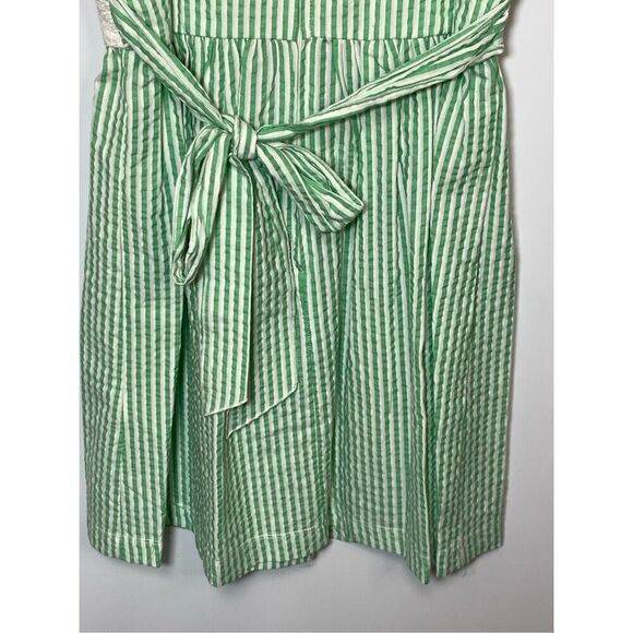 Jodi Kristopher Women's Striped Tie Waist Sleeveless Mini Dress Green Size 5 - Picture 8 of 9